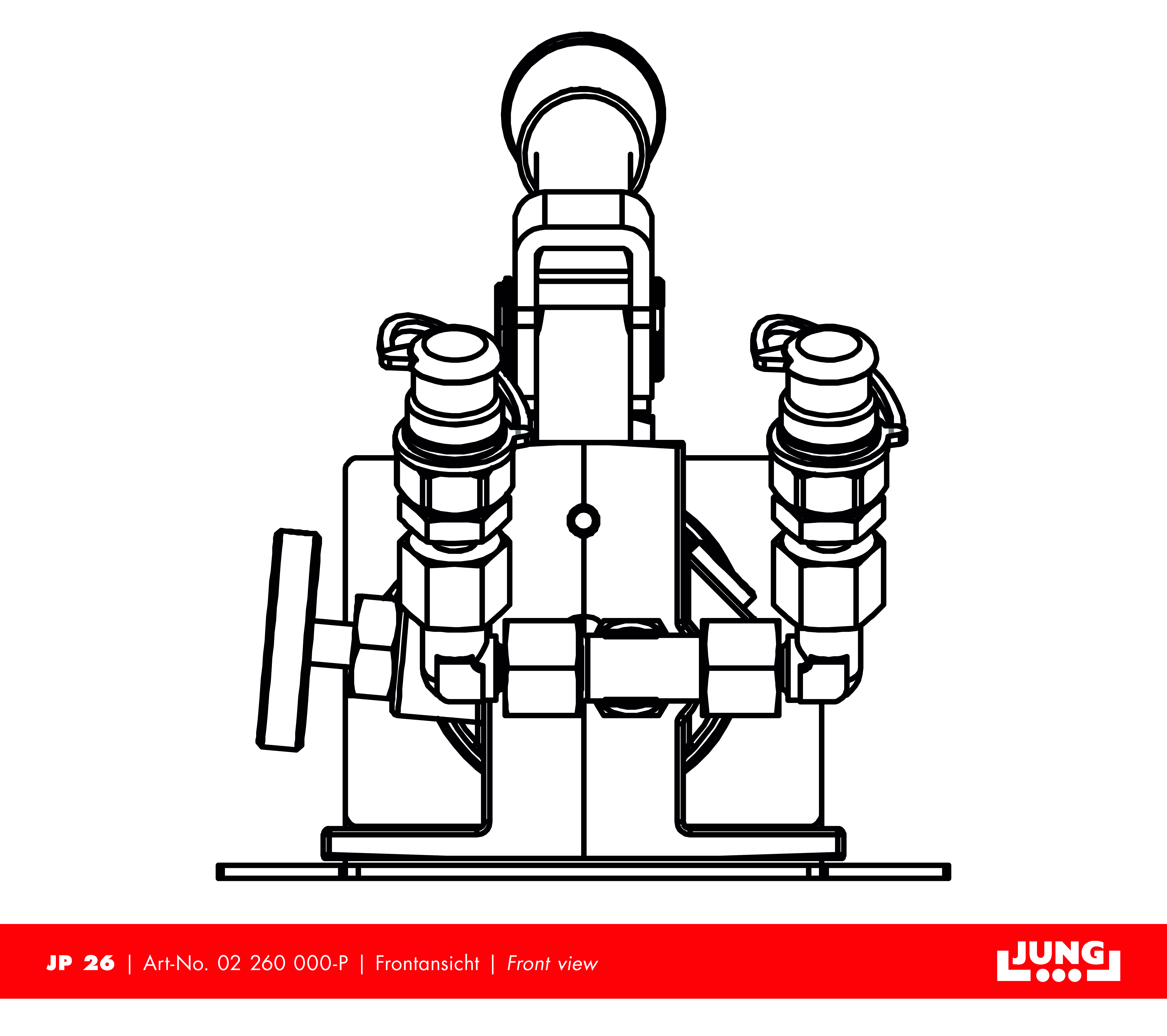 Hydraulic jack set JHS 10/2 from JUNG Hebetechnik